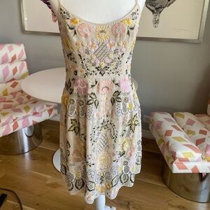 Needle and thread floral beaded dress